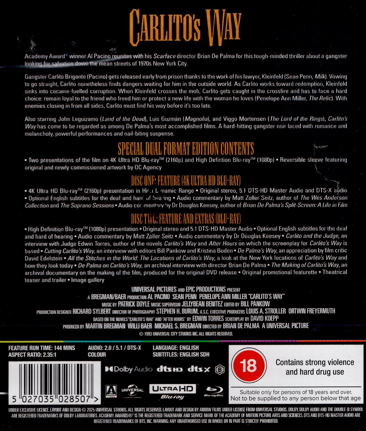 Carlito's Way (ej svensk text) (4K Ultra HD + Blu-ray) - 2
