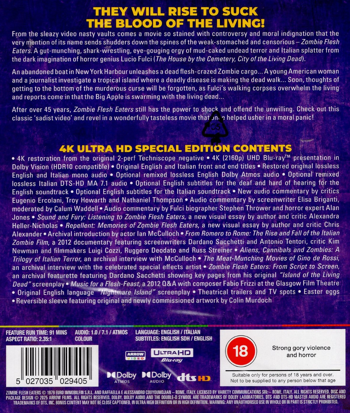Zombie Flesh Eaters (ej svensk text) (4K Ultra HD) - 2