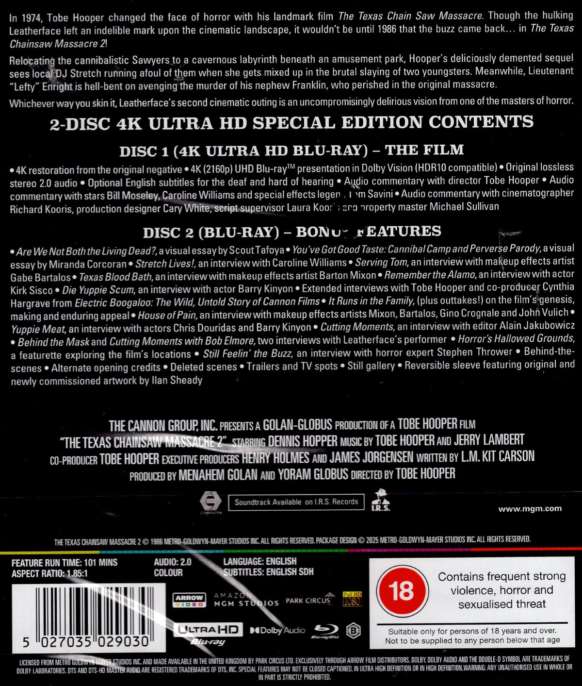 The Texas Chainsaw Massacre 2 (ej svensk text) (4K Ultra HD) - 2