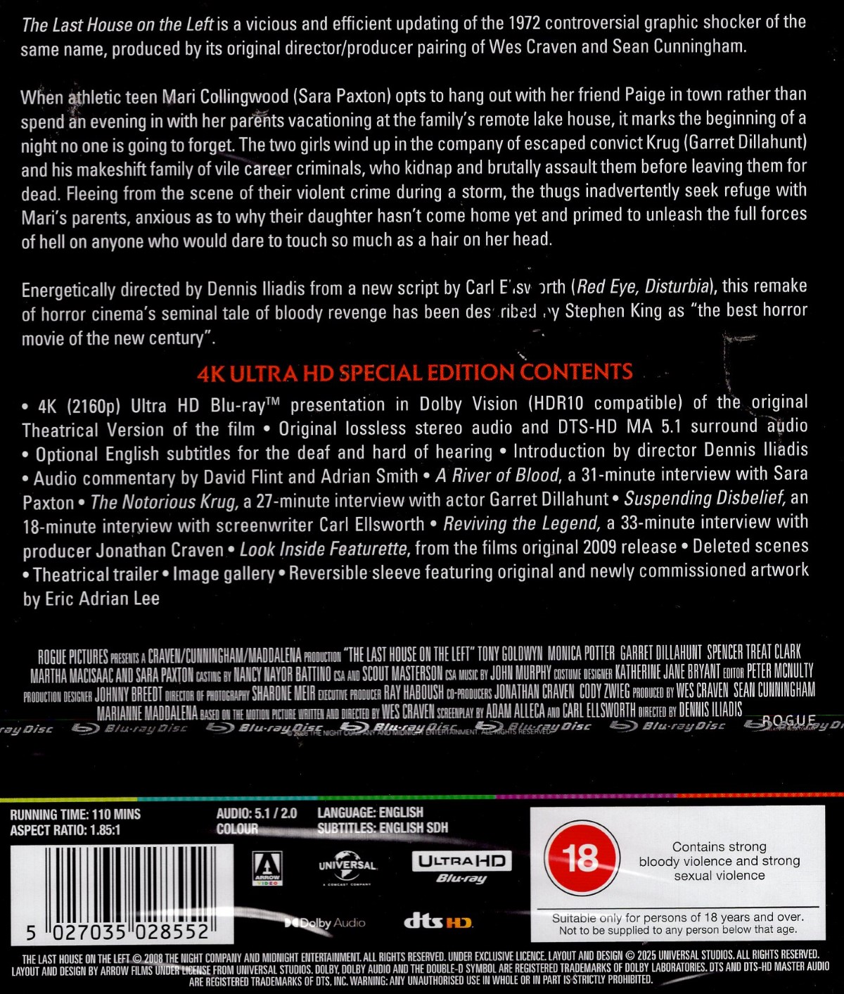 The Last House On the Left (2009) (ej svensk text) (4K Ultra HD) - 2