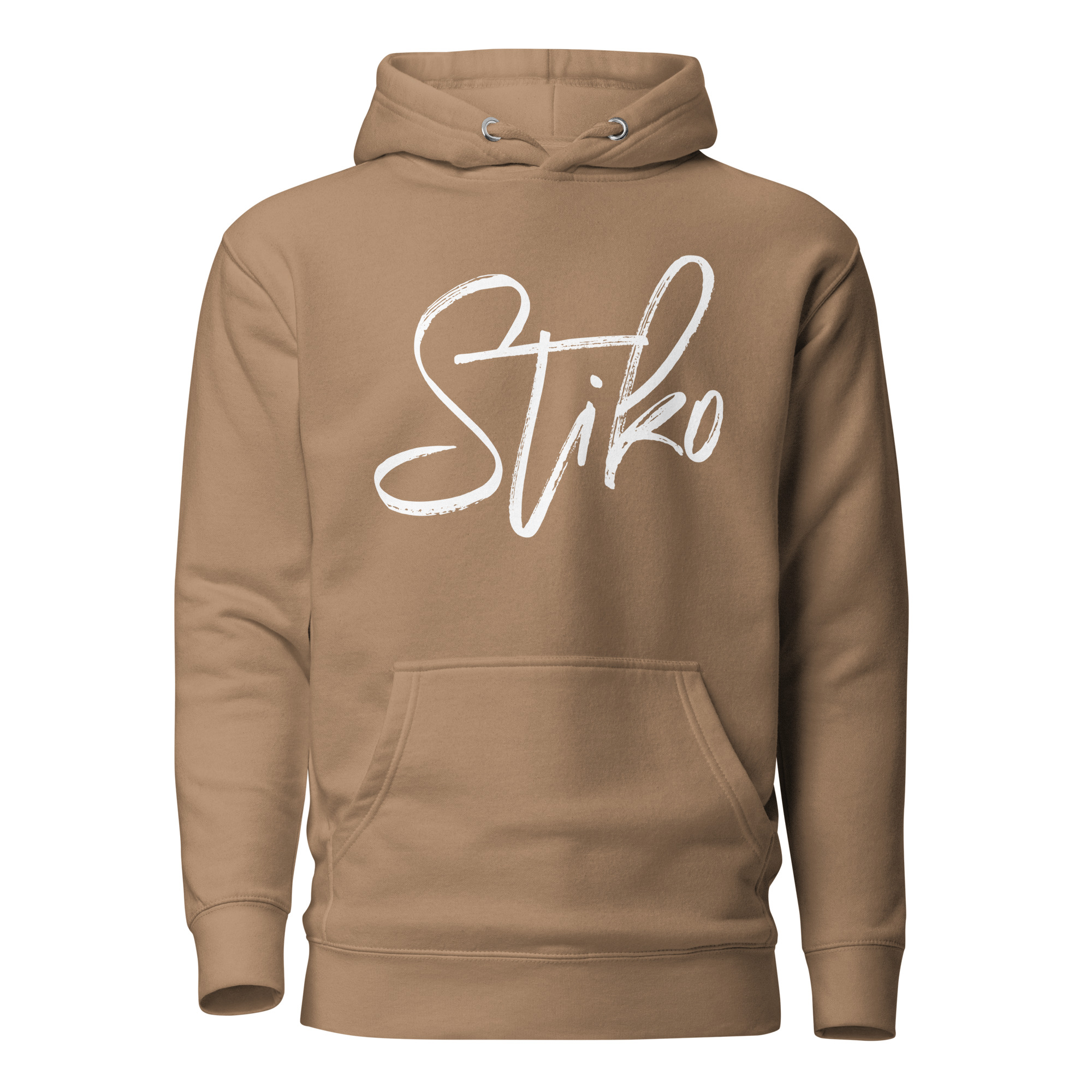 Mjuk premiumhoodie med med vit Stiko-logga på bröstet. Dubbelfodrad huva med dragsnöre och praktisk framficka. Finns i storlekarna S–3XL. Material: 65 % bomull, 35 % polyester. Material: 65 % bomull, 35 % polyester.