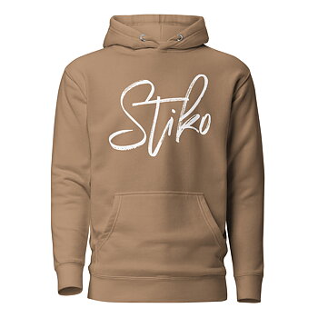 Mjuk premiumhoodie med med vit Stiko-logga på bröstet. Dubbelfodrad huva med dragsnöre och praktisk framficka. Finns i storlekarna S–3XL. Material: 65 % bomull, 35 % polyester. Material: 65 % bomull, 35 % polyester.