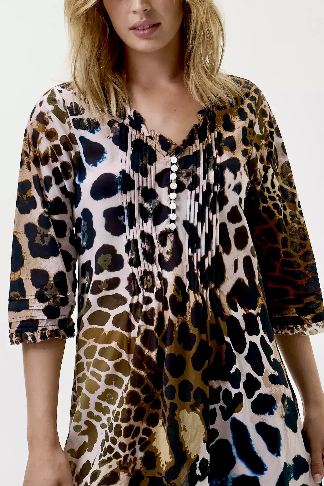 One Season - Long Poppy Lipari Cotton Leopard - 4
