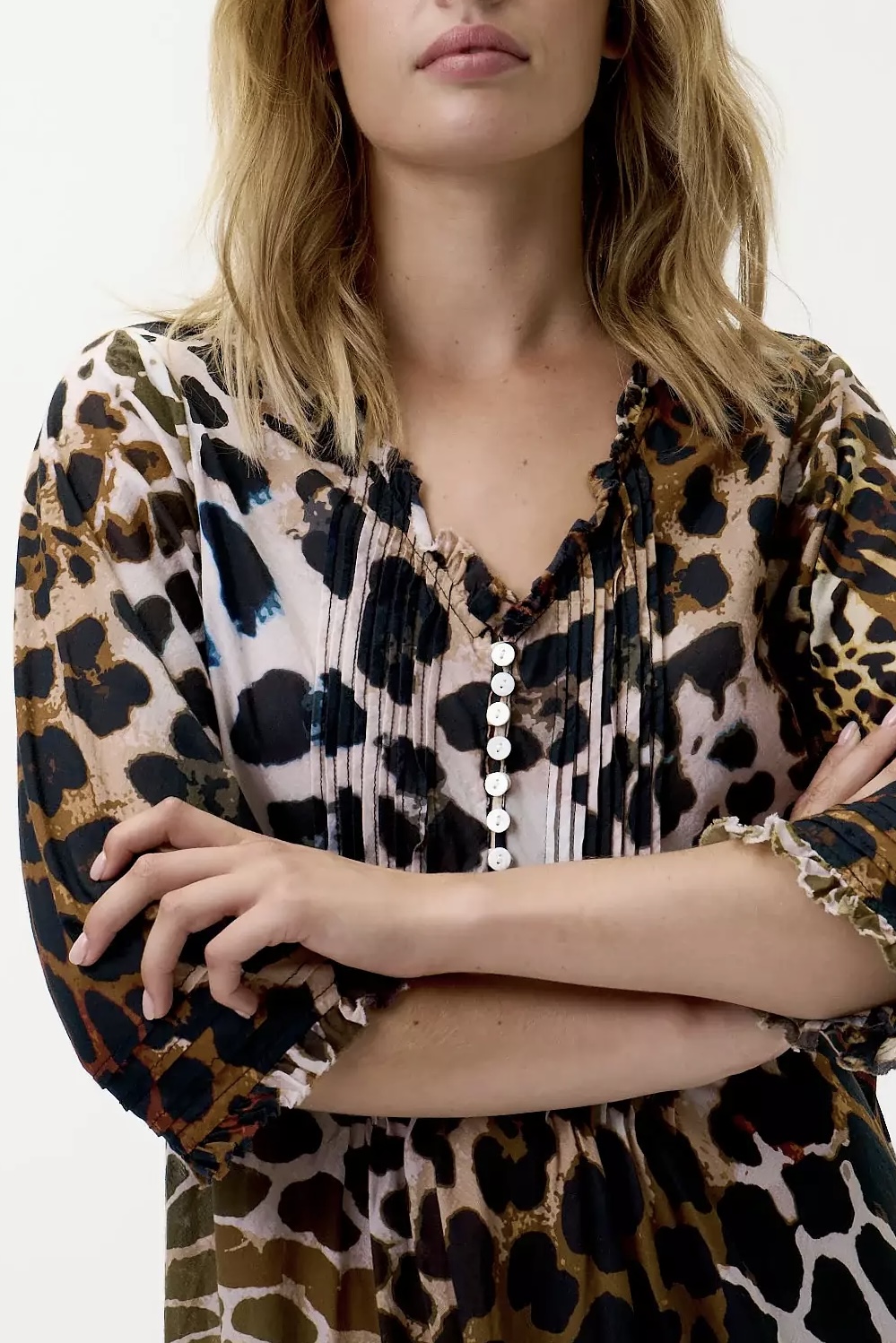 One Season - Long Poppy Lipari Cotton Leopard - 5