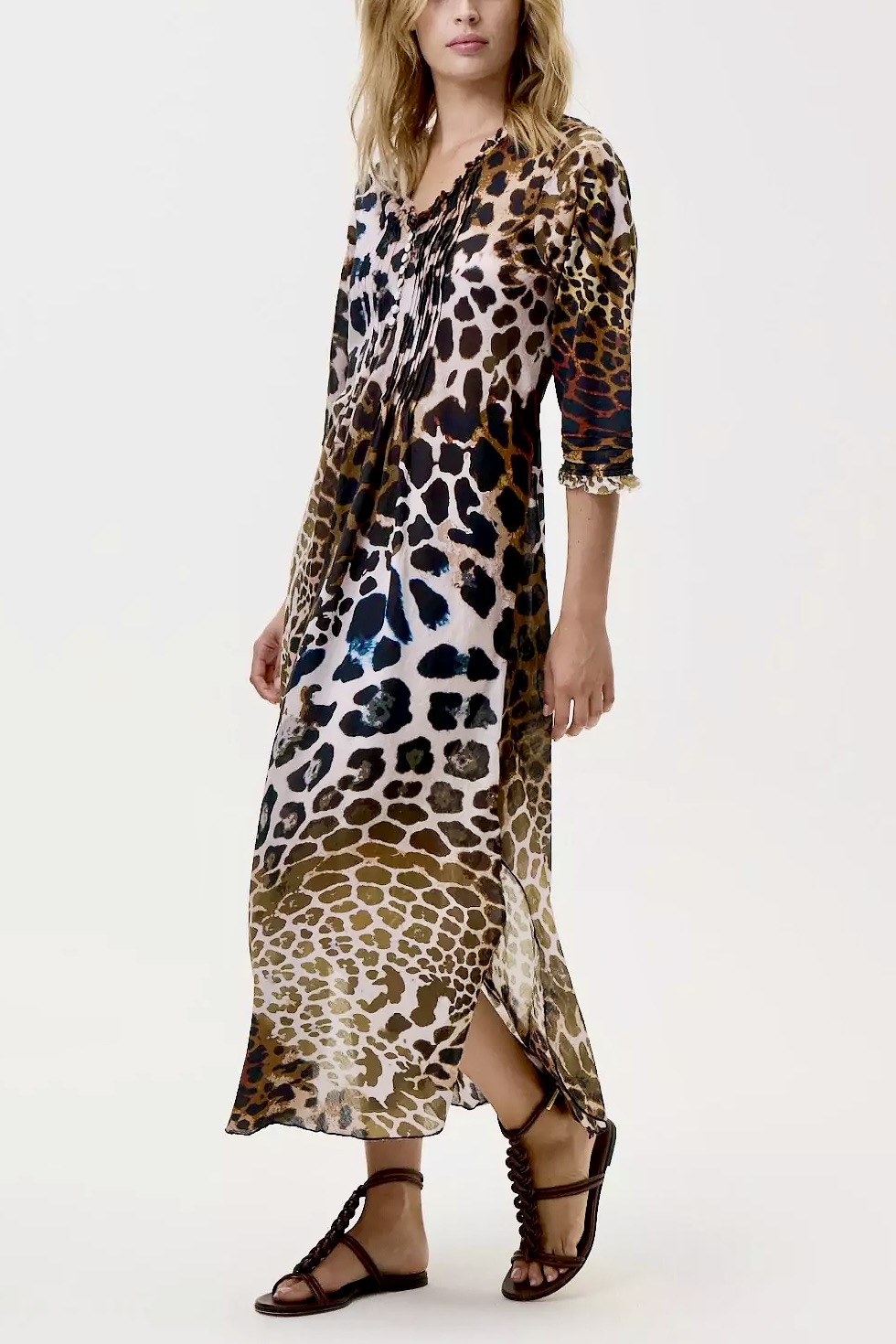 One Season - Long Poppy Lipari Cotton Leopard - 3