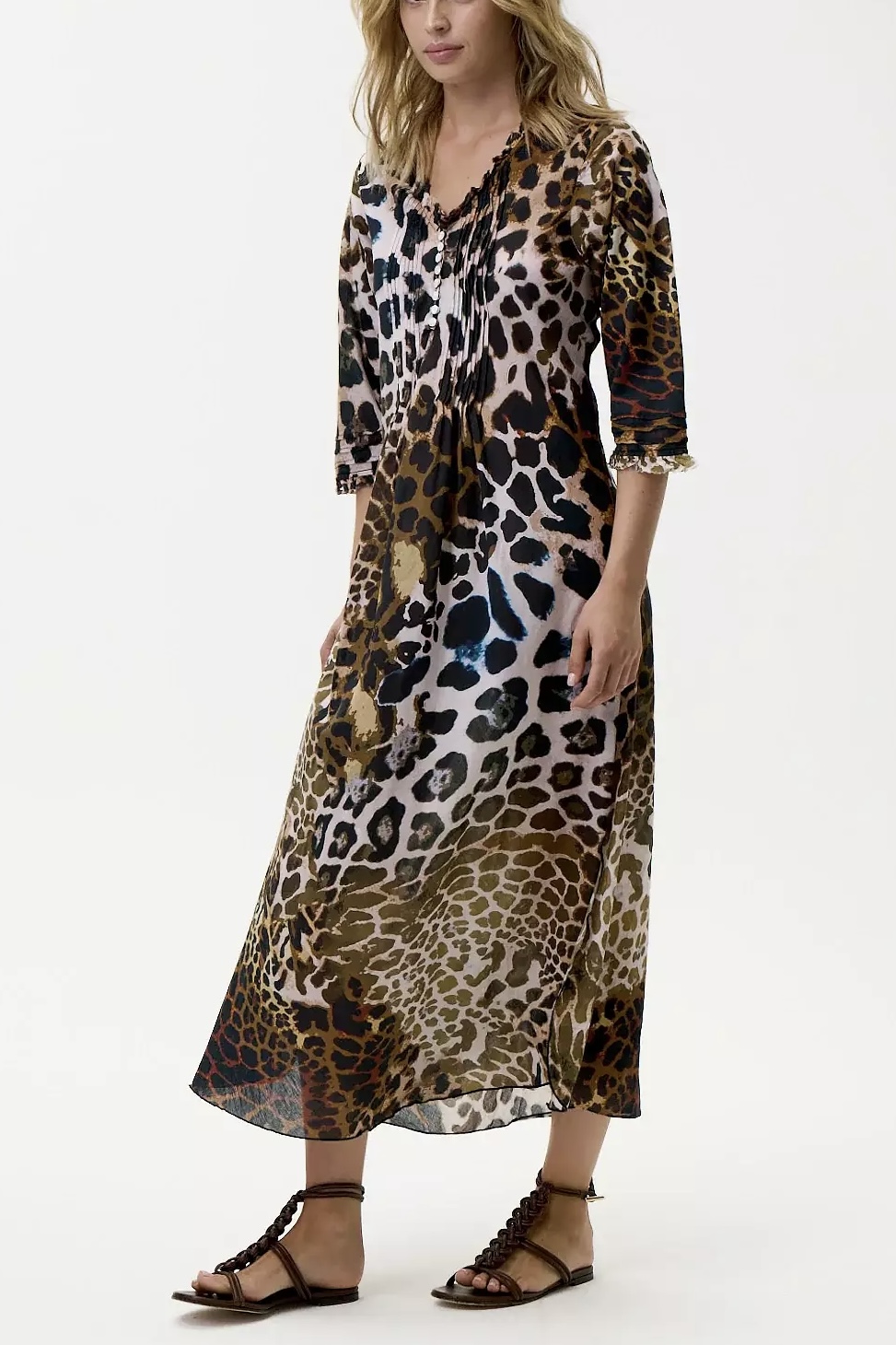 One Season - Long Poppy Lipari Cotton Leopard