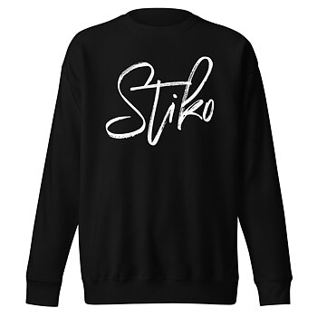 Mjuk svart sweatshirt i klassisk modell med vit Stiko-logga på bröstet. Borstad insida för extra komfort. Finns i storlekarna S–3XL. Material: 80 % bomull, 20 % polyester.
