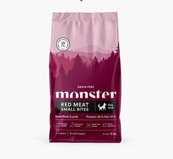 Monster Dog Grain Free Adult Red Meat Small Bites 12 kg