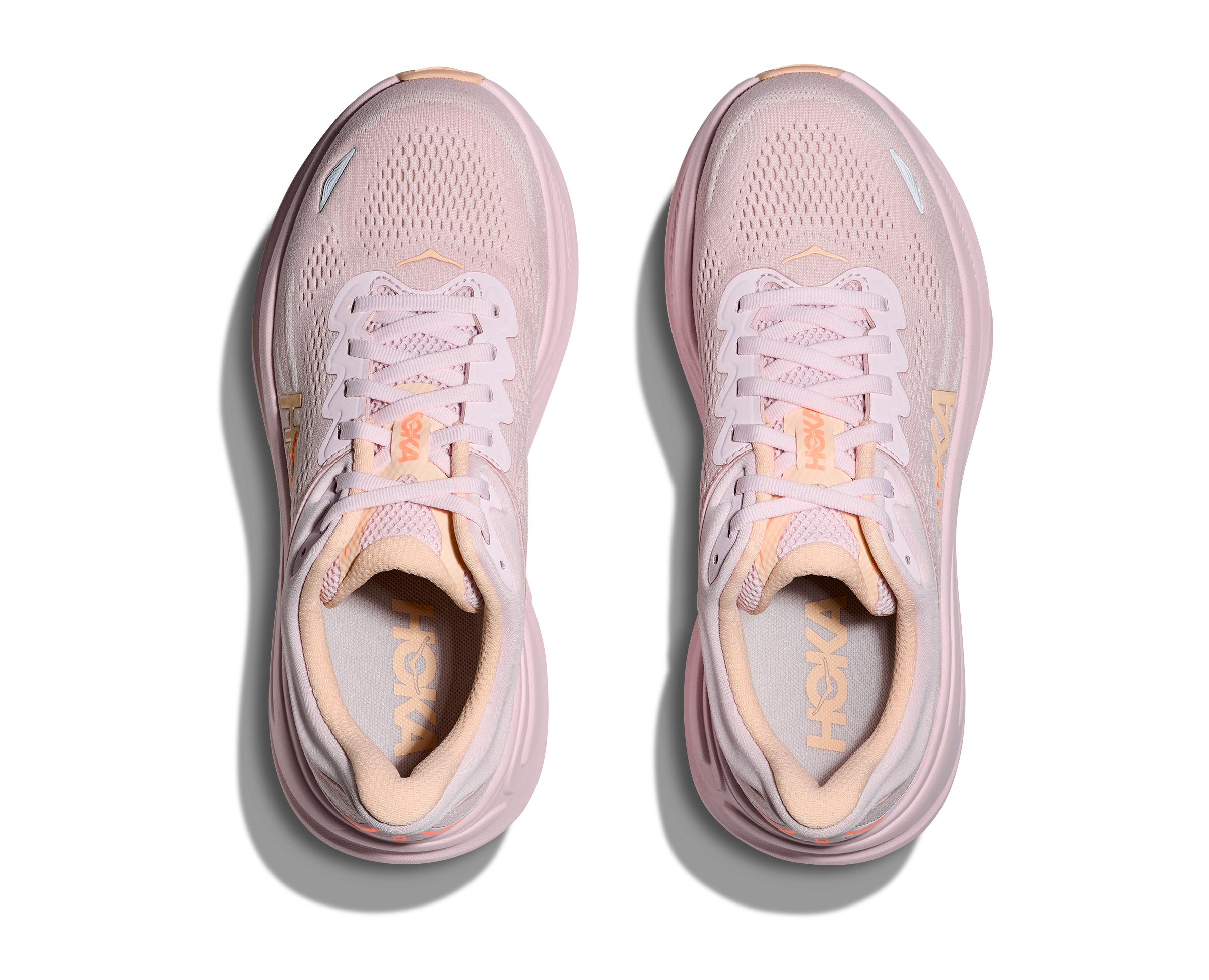 Hoka One One W Bondi 9 - Lilac Cream/Tangerine Glow - 7