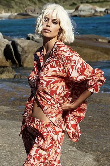 One Season - Claudia Shirt Procida Sushi Voile Fiesta - 3