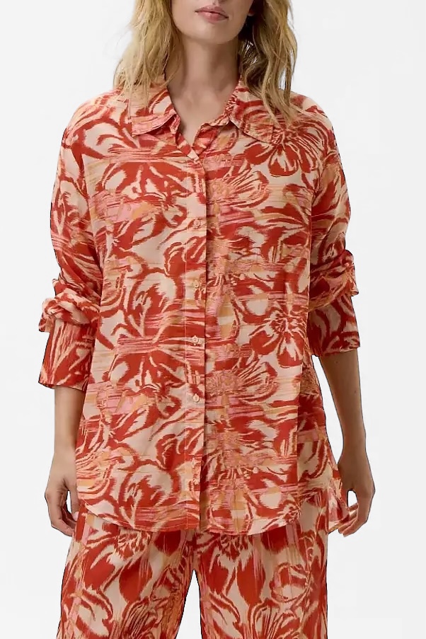 One Season - Claudia Shirt Procida Sushi Voile Fiesta - 5