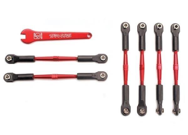 Traxxas Turnbuckle Set Aluminium Röd Styrstag/ Camber