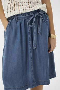 Cream Molly Skirt Jaspar Blue Denim