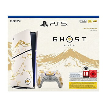 Sony PlayStation 5 (PS5) Slim 1TB Ghost of Yōtei Gold Limited Edition Bundle (Fyndvara)