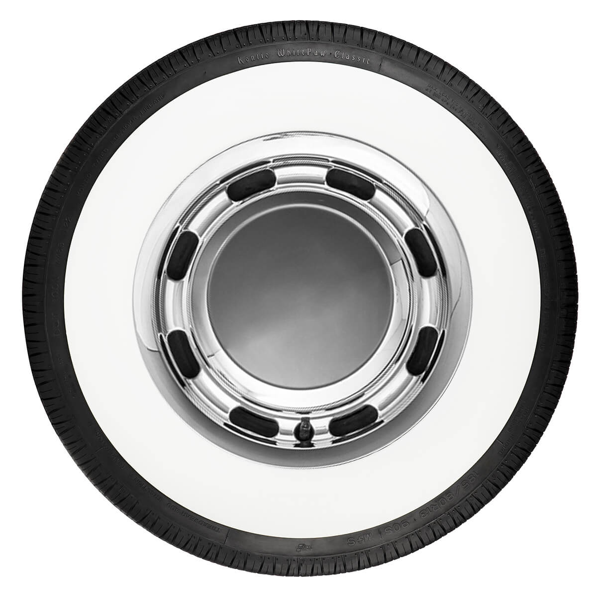 185/80 R13 90S | 2⅞" | 73mm | Kontio WhitePaw Classic Whitewall - 2