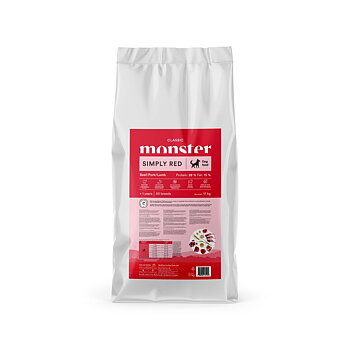 Monster Dog Classic Simply Red Beef, Pork & Lamb 17 kg