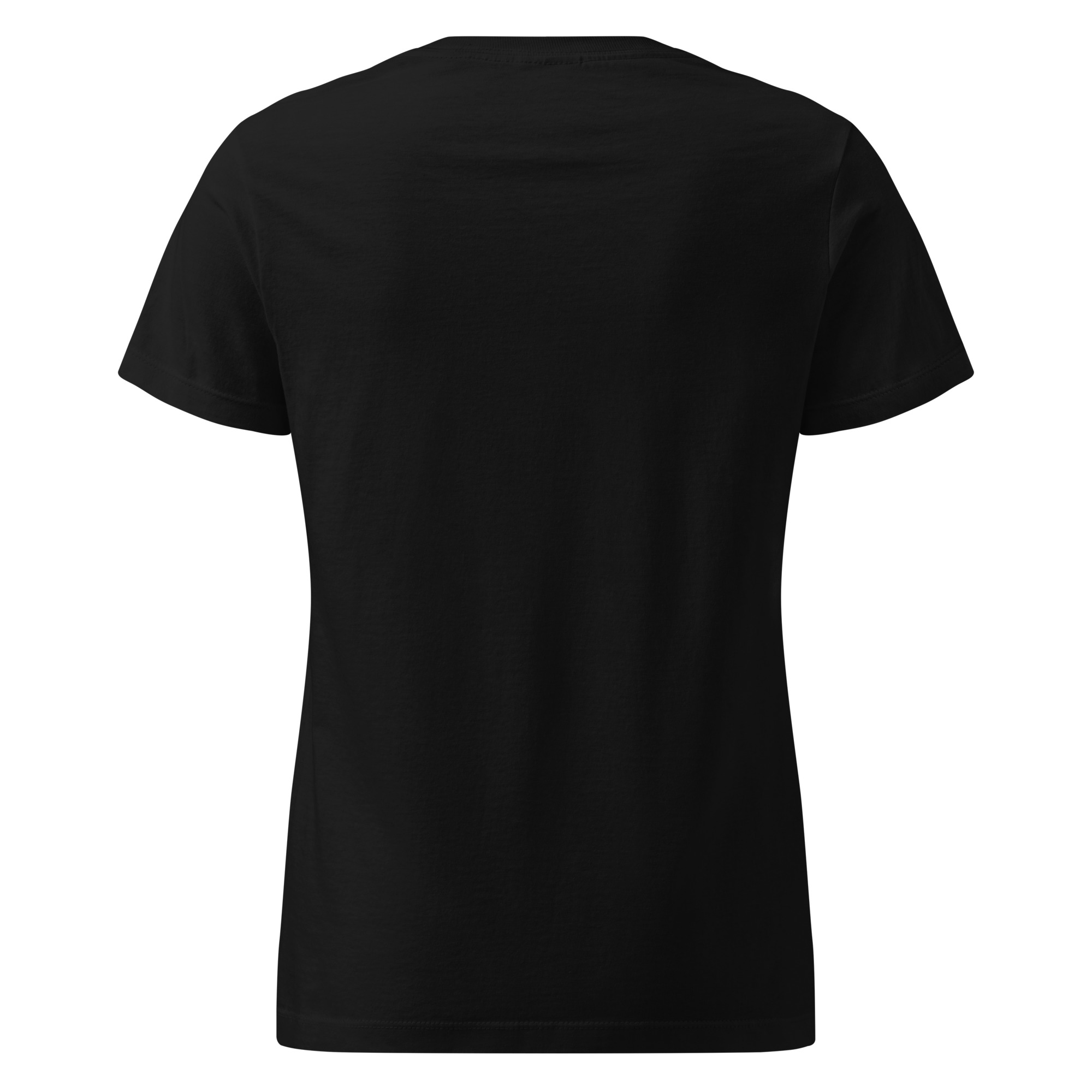 Mjuk svart t-shirt i dammodell med en lätt figurnära passform och vit Stiko-logga på bröstet. Finns i storlekarna: S–2XL. Material: 100 % bomull.