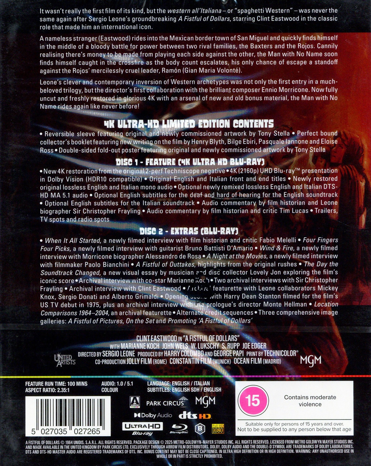A Fistful Of Dollars (Limited Edition) (ej svensk text) (4K Ultra HD) - 2