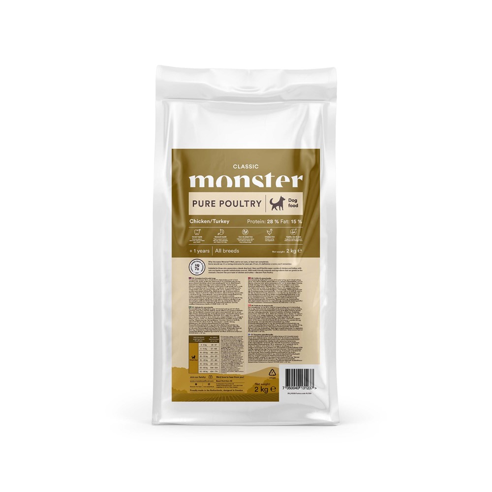 Monster Dog Classic Pure Poultry Chicken & Turkey 2 kg
