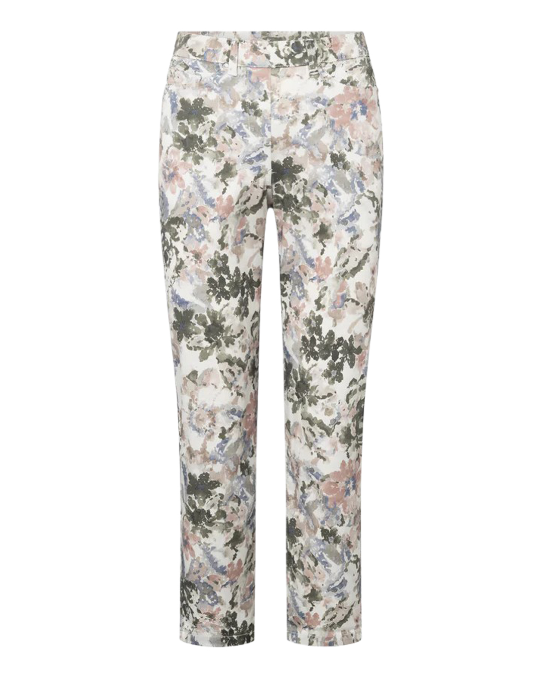 Mirakelbyxa Hannah kort regular khaki/rosa blommig - 5