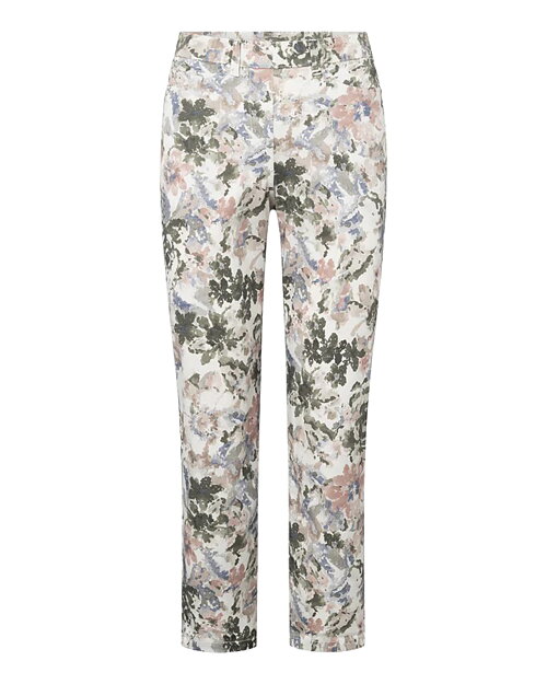 Mirakelbyxa Hannah kort regular khaki/rosa blommig - 5