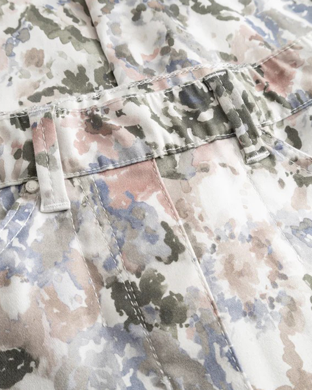 Mirakelbyxa Hannah kort regular khaki/rosa blommig - 7