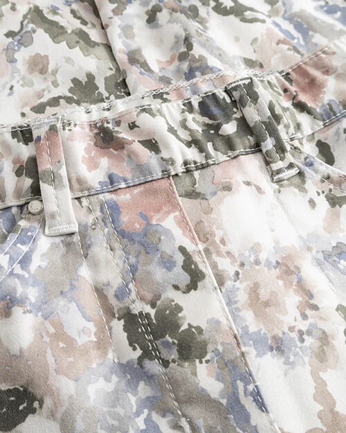 Mirakelbyxa Hannah kort regular khaki/rosa blommig - 7
