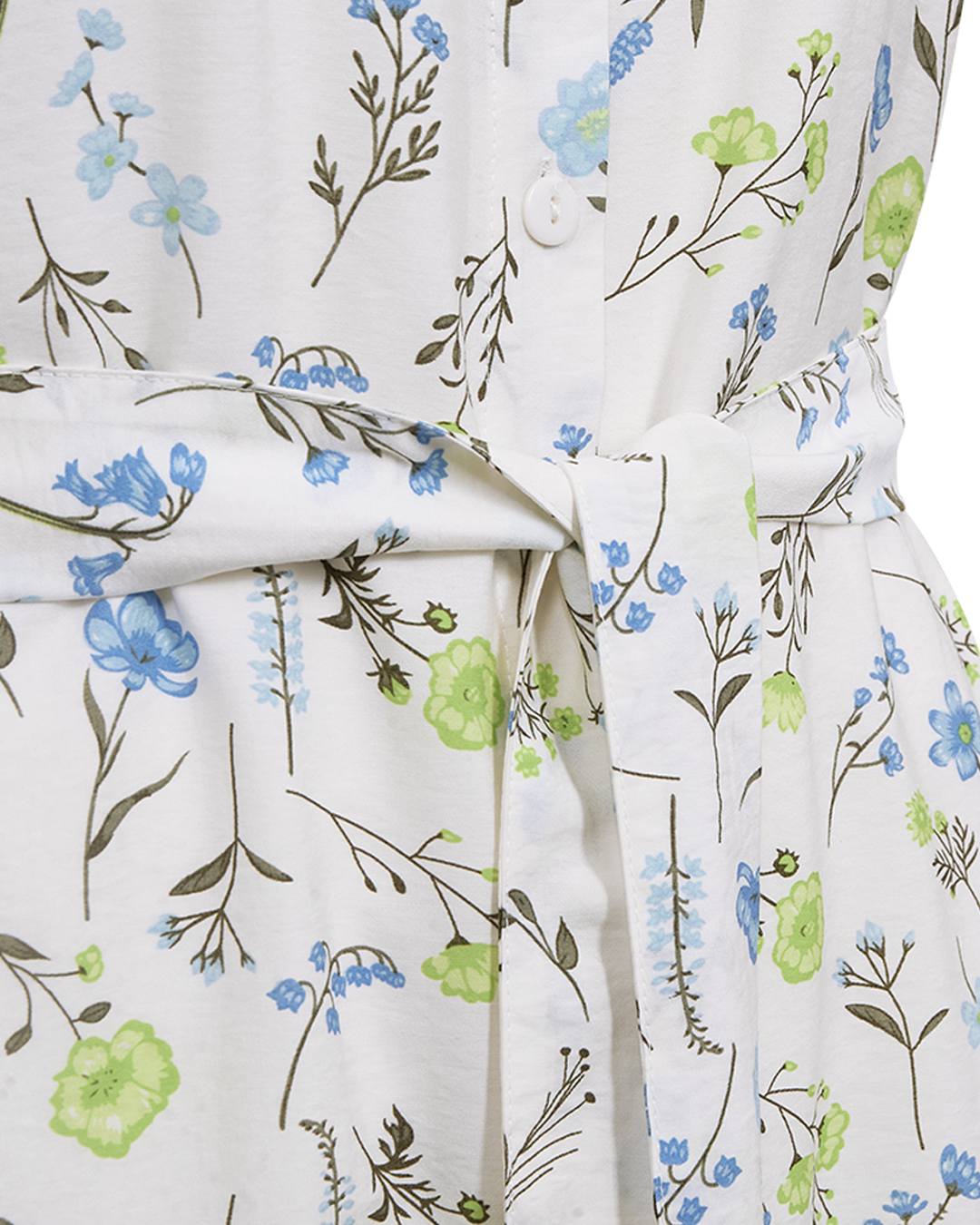 Skjortklänning Molli småblommig grön/blå - 3