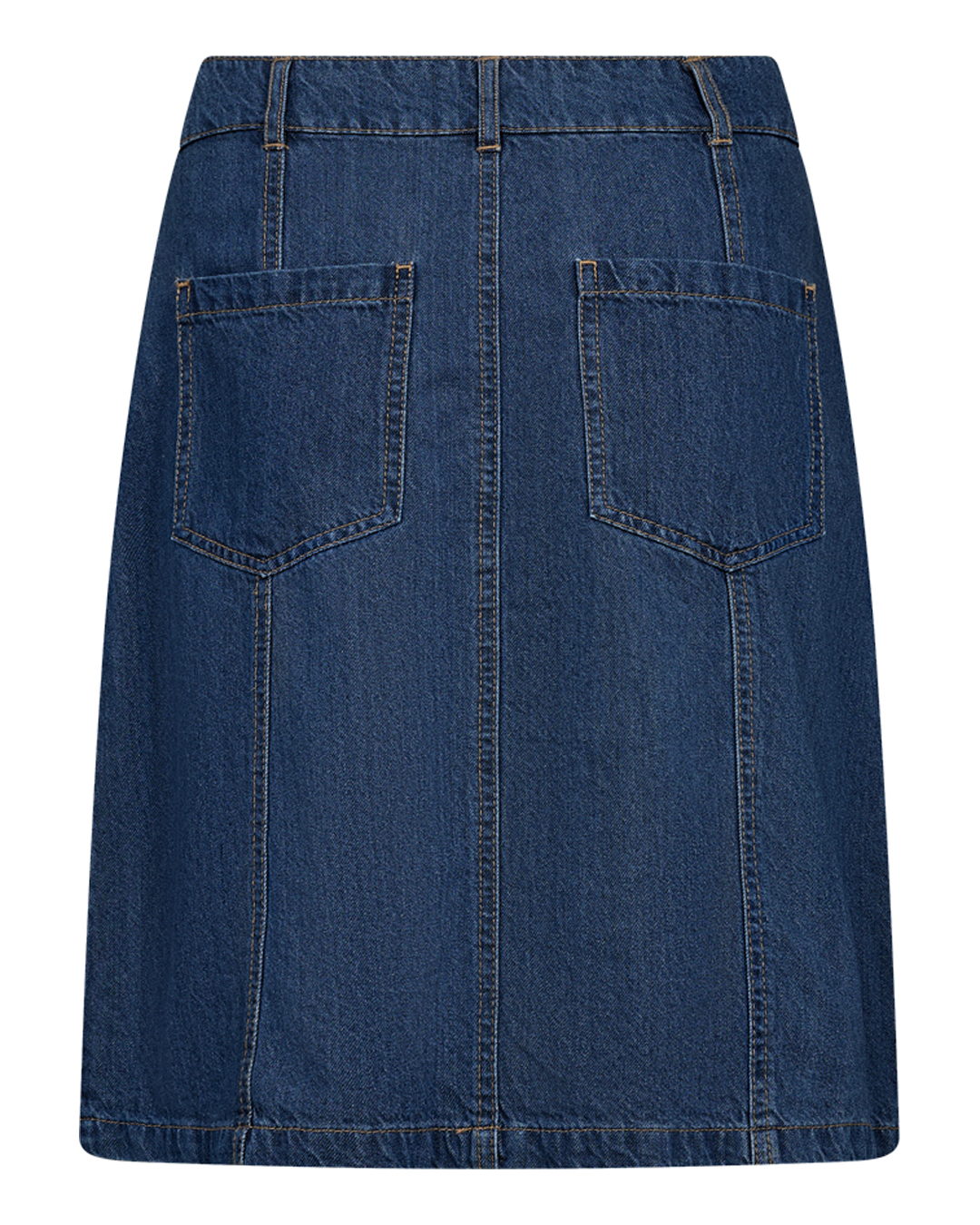 Jeanskjol Alia knappar fram denimblå - 2