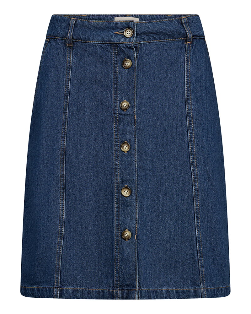 Jeanskjol Alia knappar fram denimblå