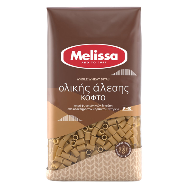 half macaroni whole grain 500g, pasta, Melissa