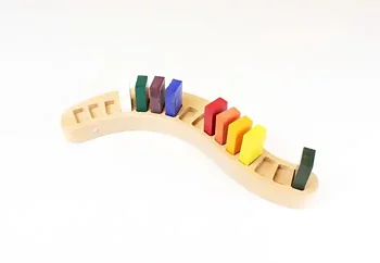 Trähållare för bivaxkritor - 16 st block kritor