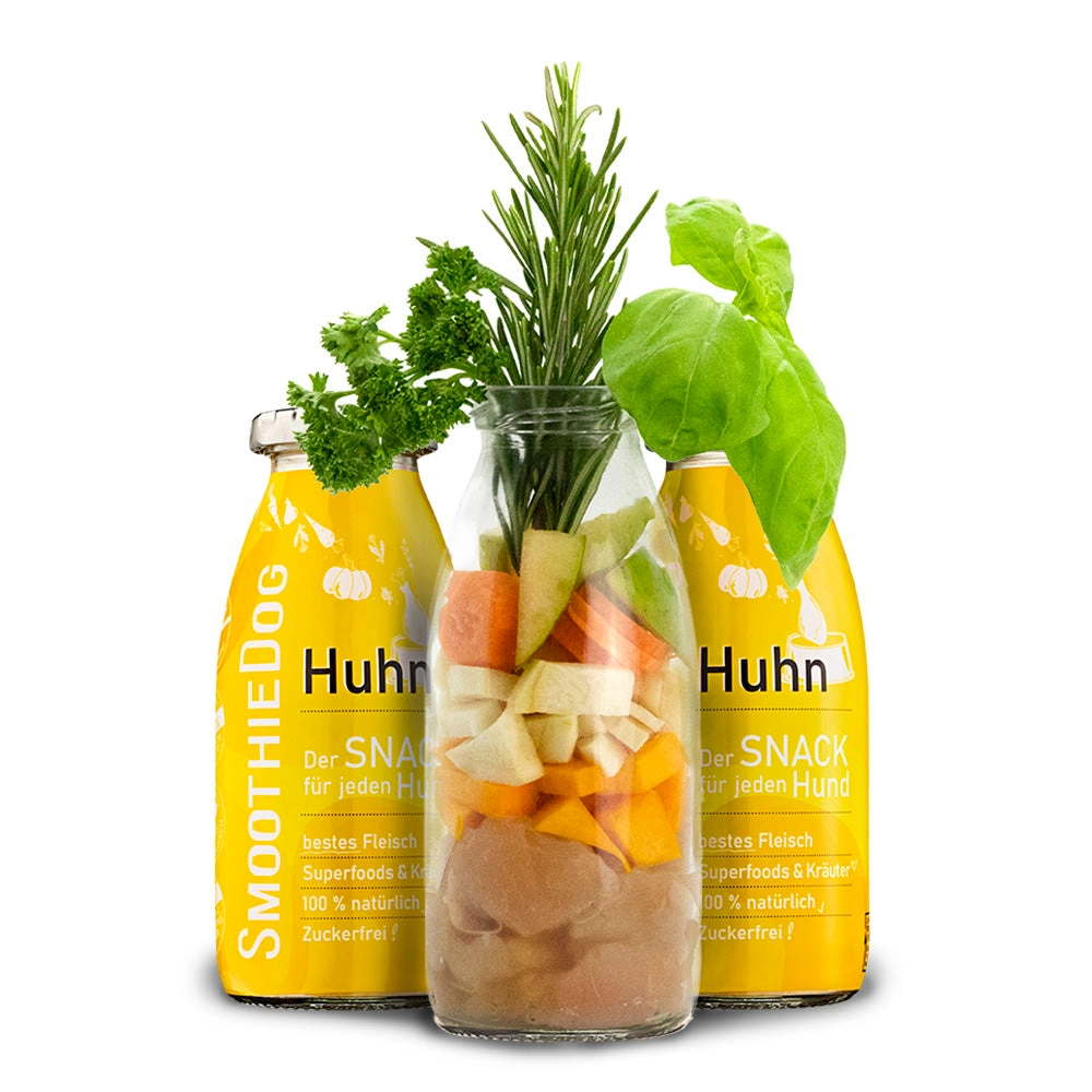 SmoothieDog is the smoothie for the dog Lamb, chicken, beef or horse monoprotein