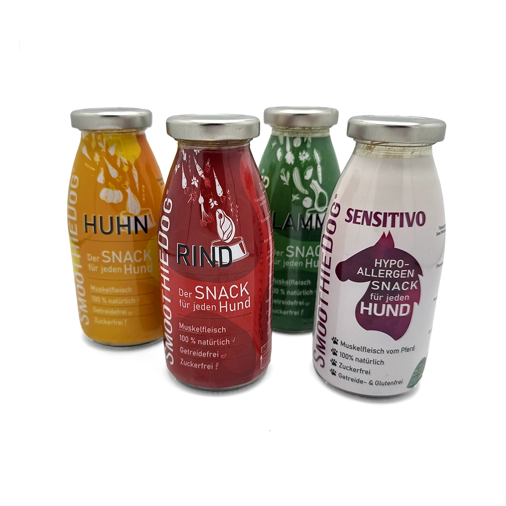 SmoothieDog filled with meat, vegetables and fruit. For dogs