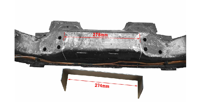 Svetsplåt framvagnsbalk 240 med LSx motor - 3