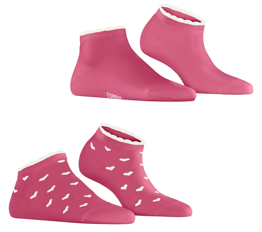 2-Pack Esprit Little Hearts Women Sneaker socks