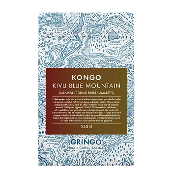 Gringo Nordic - Kivu Blue Mountain - Kongo - Ljusrostade hela kaffebönor - 250g