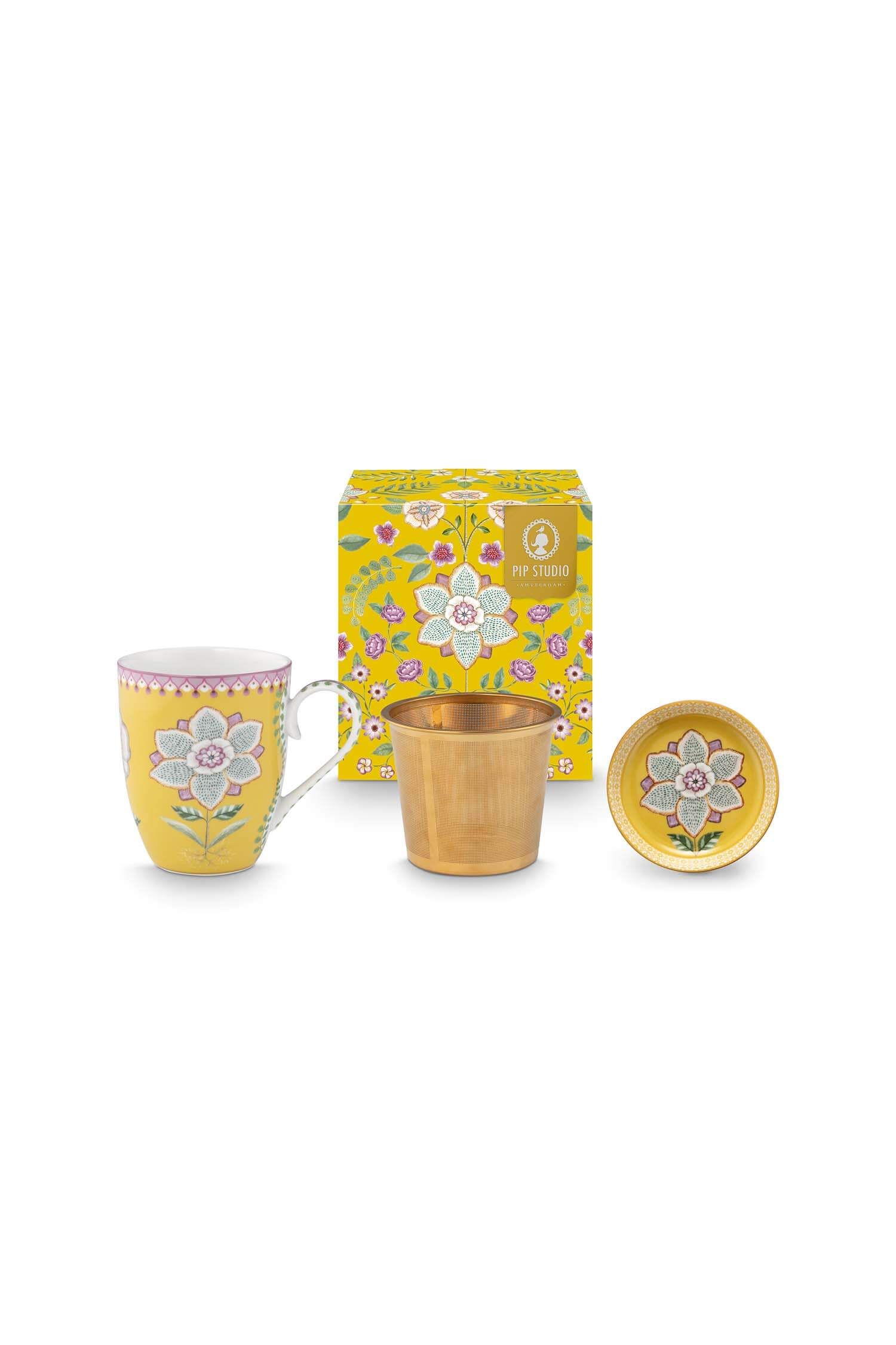  Pip Studio Tea for One Lilly & Lotus Gul - 2