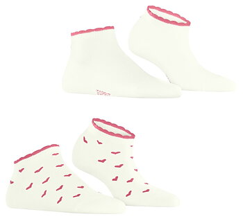 2-Pack Esprit Little Hearts Women Sneaker socks