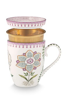  Pip Studio Tea for One Lilly & Lotus Off White