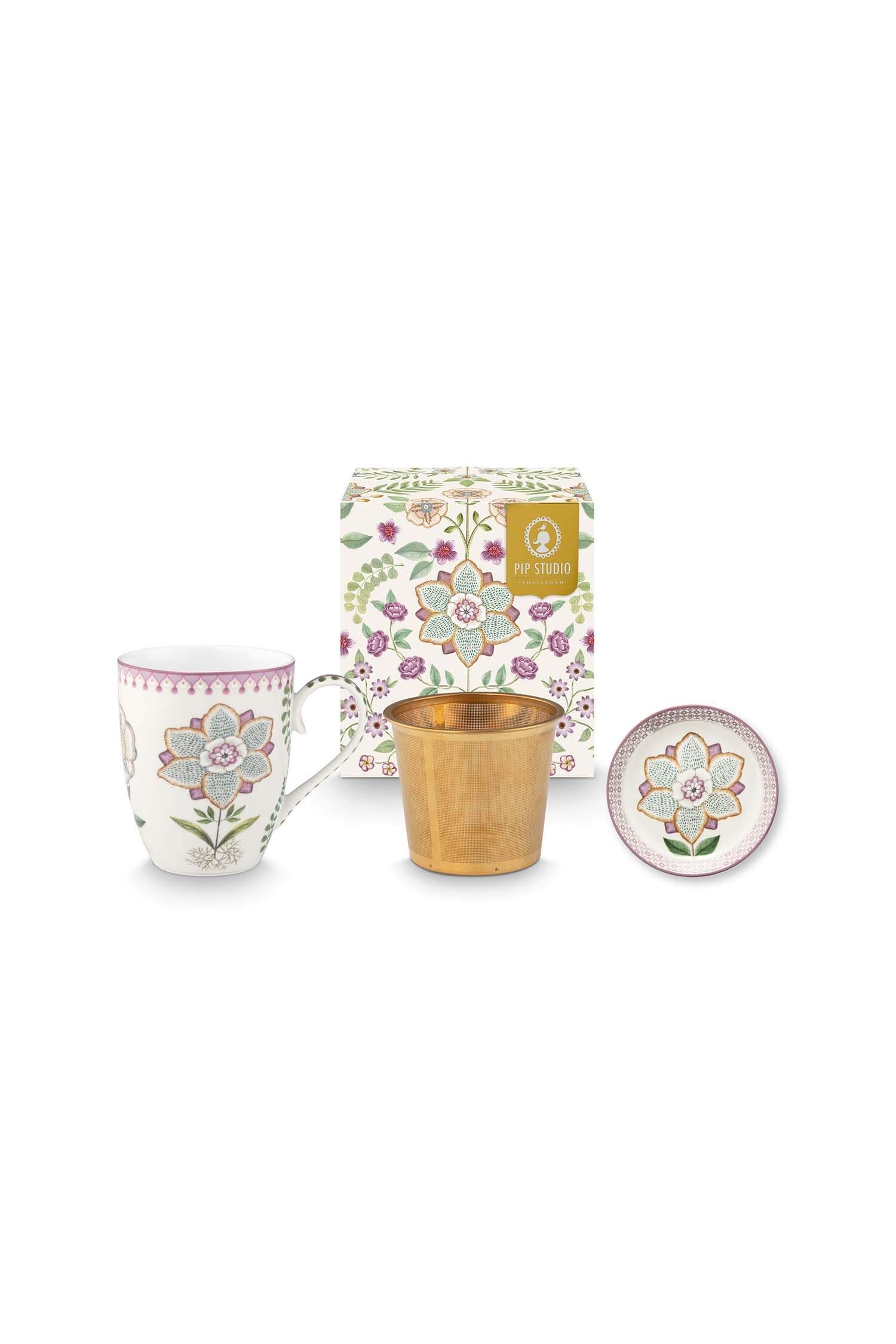  Pip Studio Tea for One Lilly & Lotus Off White - 2