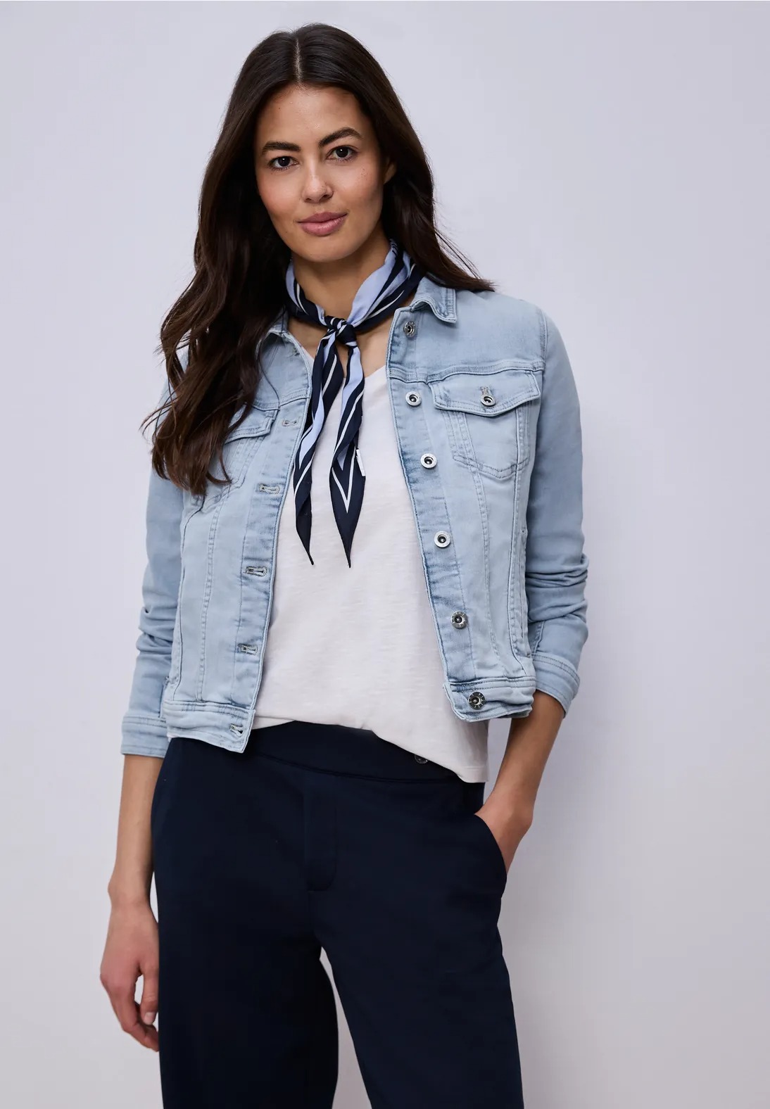 QR Style Jacket Light Blue Wash - Light Blue - Street One - 3