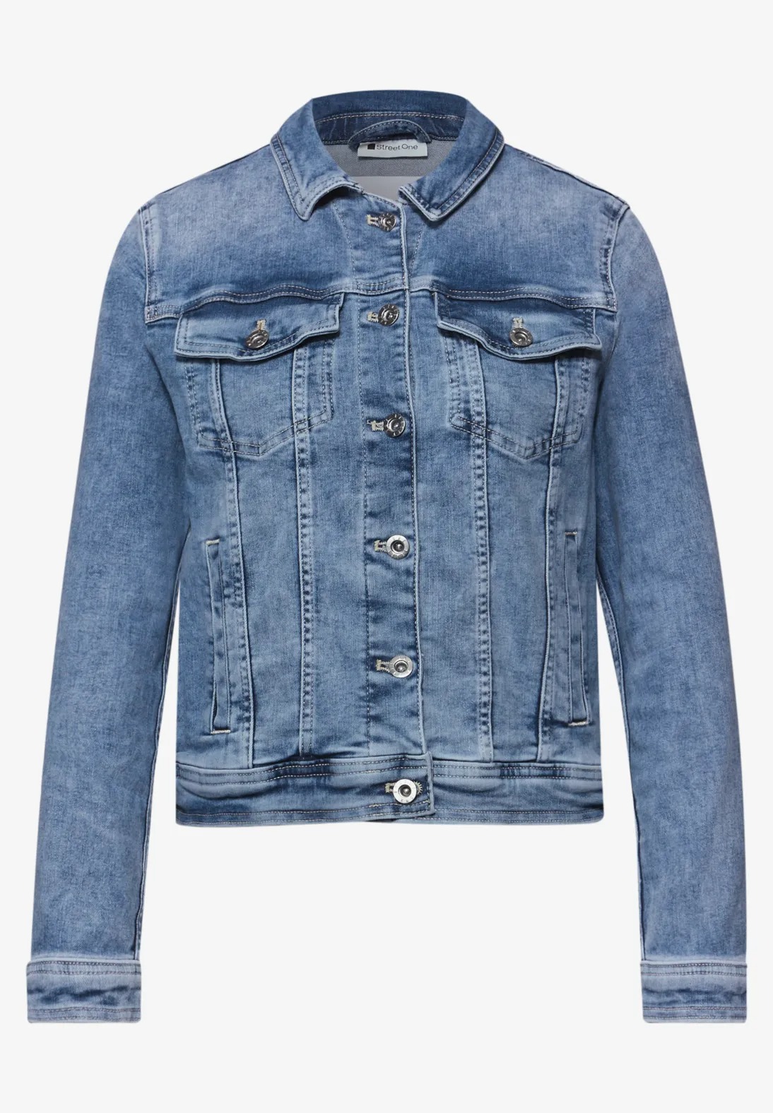 QR Style Jacket Mid Blue Wash - Mid Blue - Street One - 5