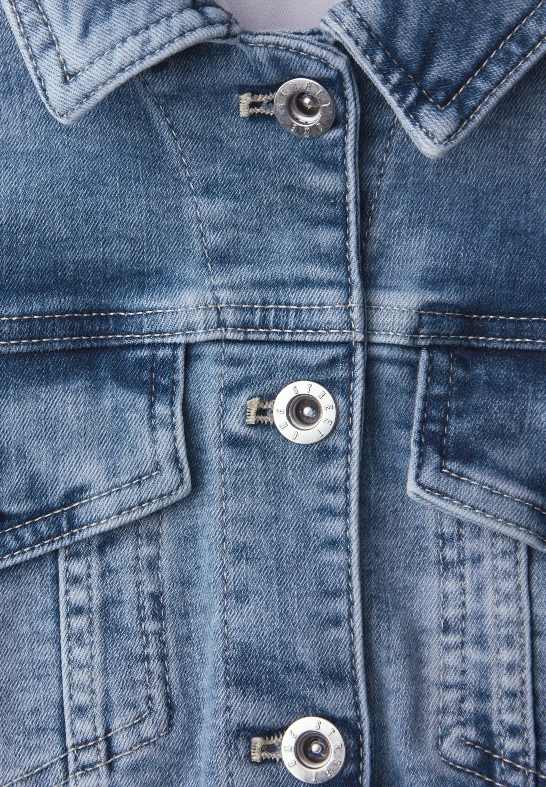 QR Style Jacket Mid Blue Wash - Mid Blue - Street One - 6