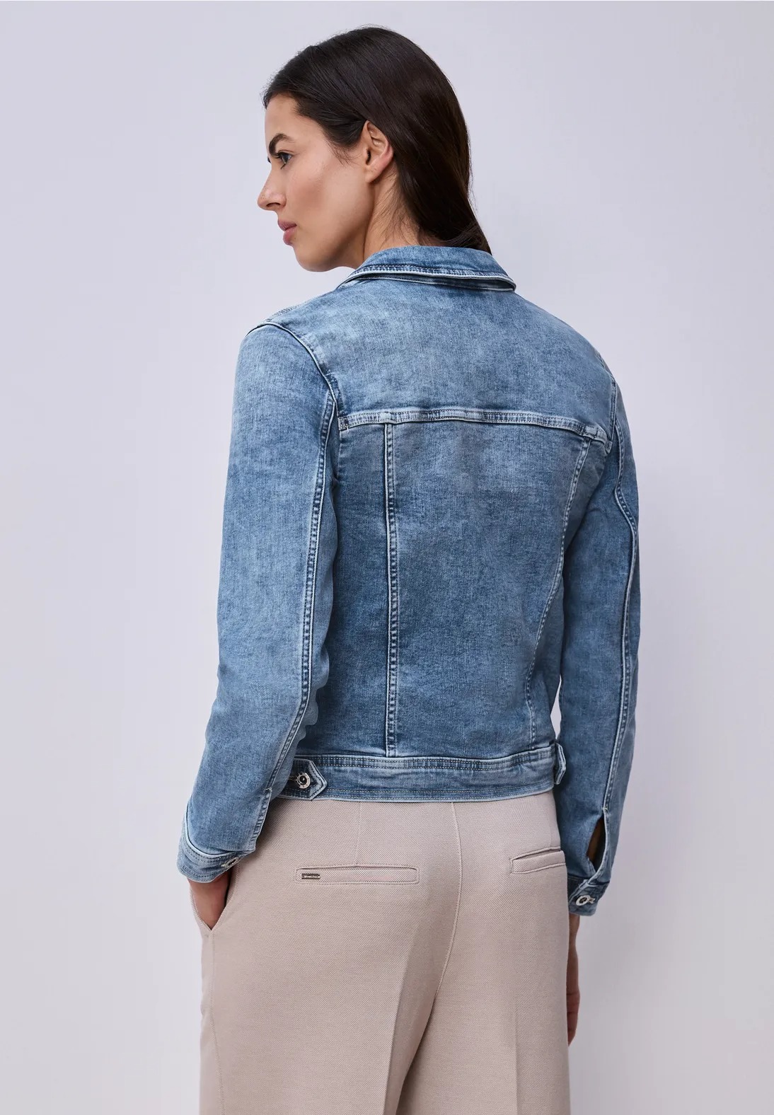 QR Style Jacket Mid Blue Wash - Mid Blue - Street One - 3