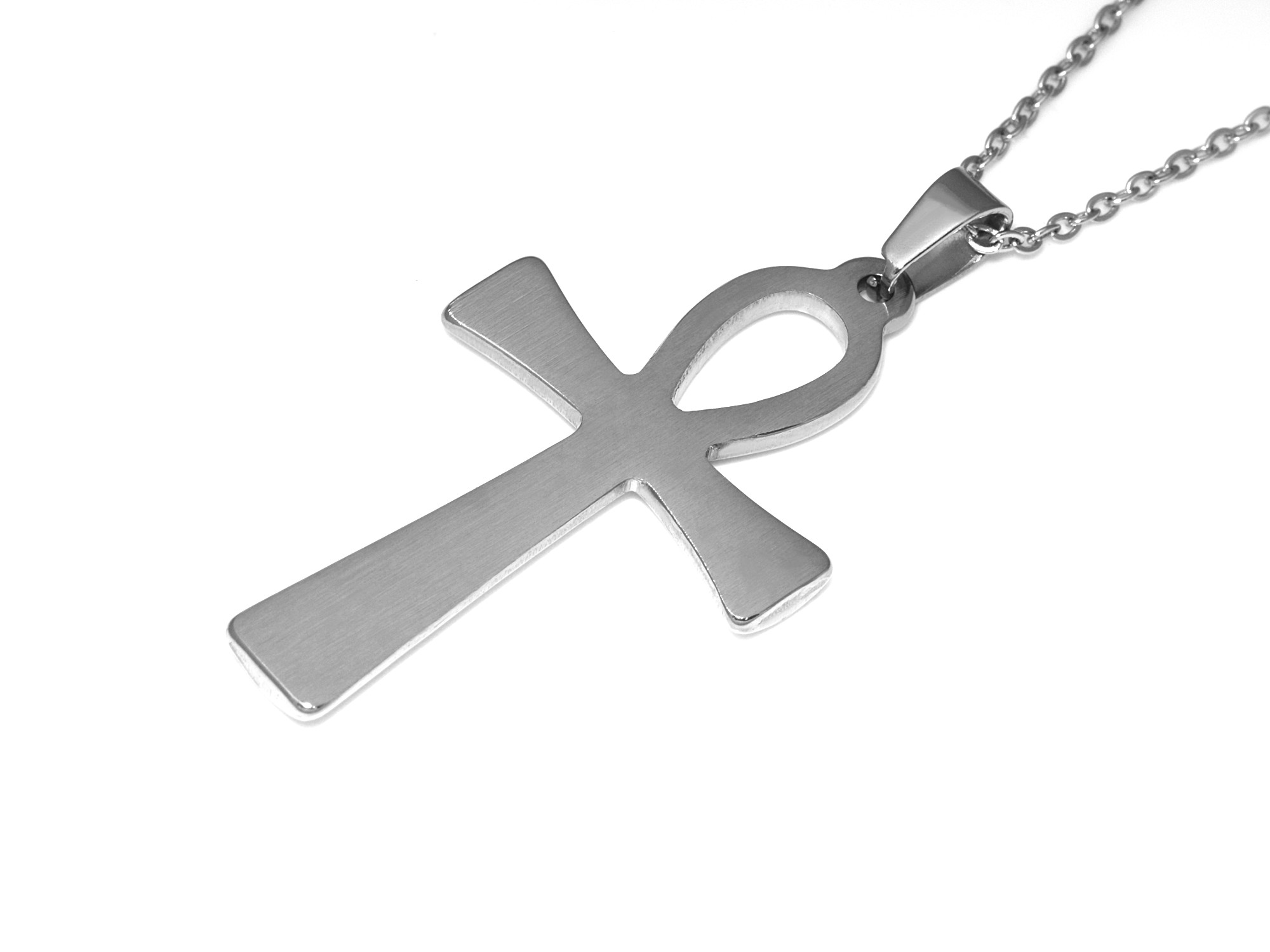 Ankhkors Halsband i Rostfritt Stål, Egyptisk Symbol för Livet Hänge, Ankh Smycke - 3