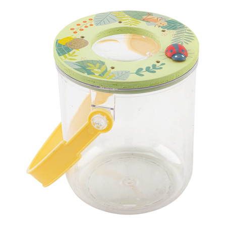 Insektsburk med förstoringsglas från Ulysse Couleurs d'Enfance - grön kant gult handtag