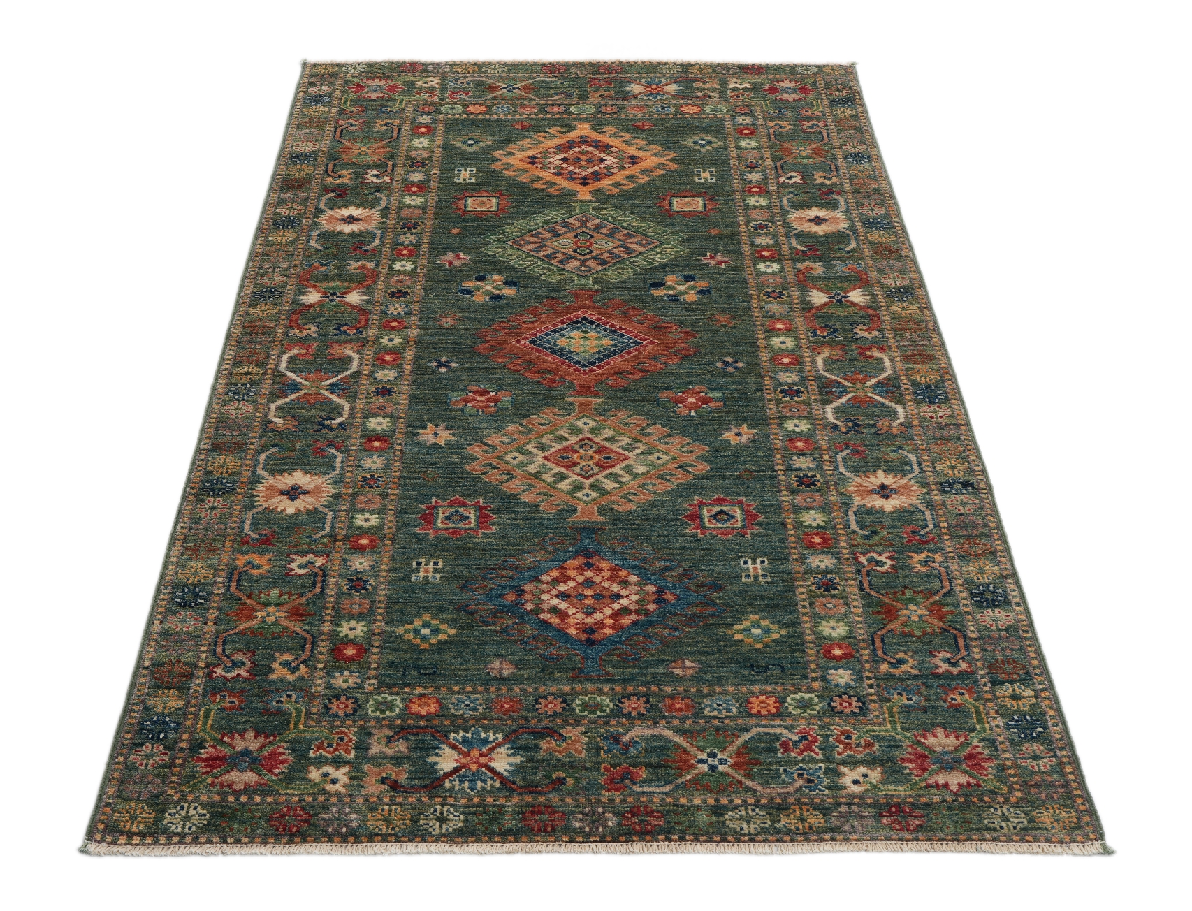 Kazak Royal Grön 104x158cm - 4