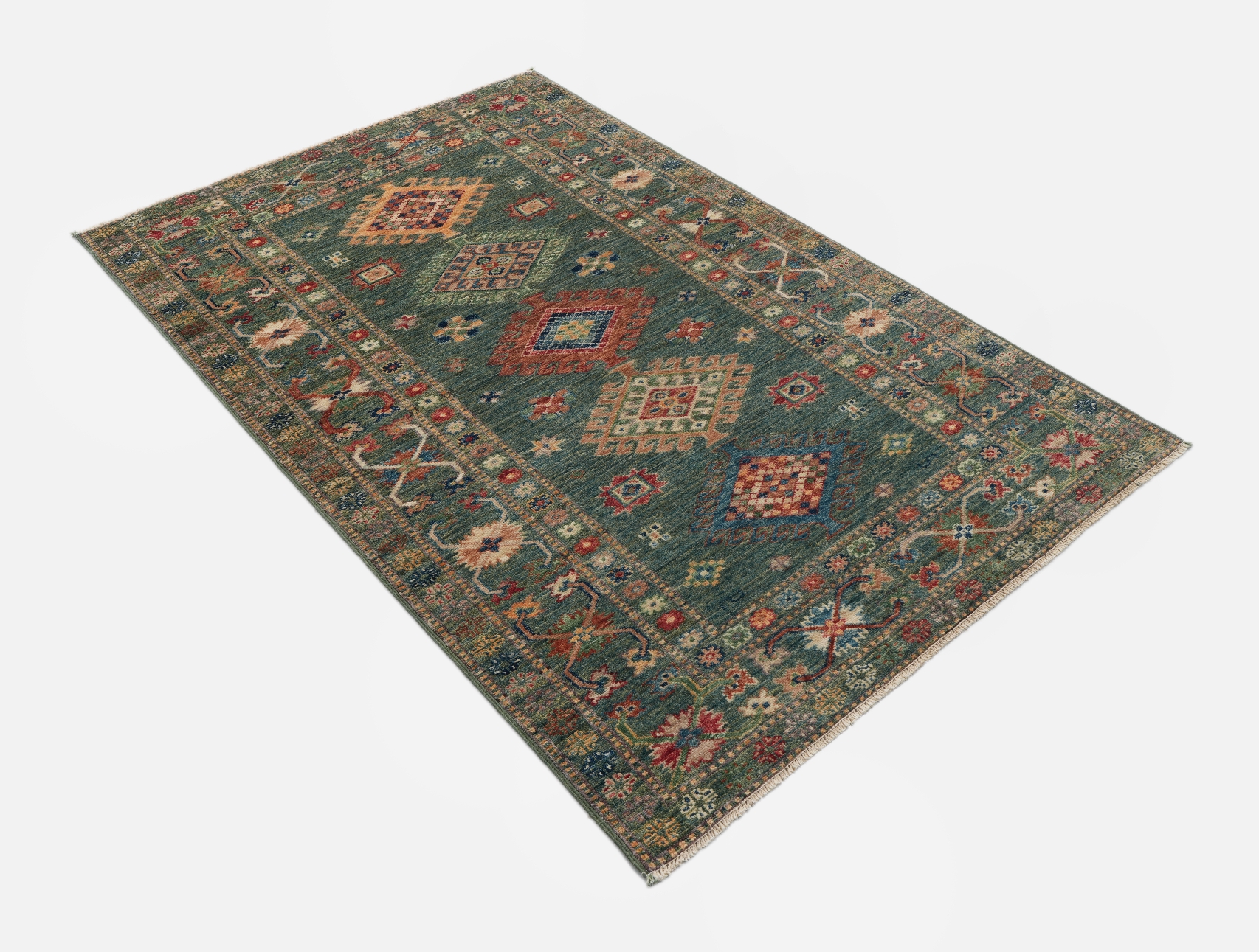 Kazak Royal Grön 104x158cm - 3