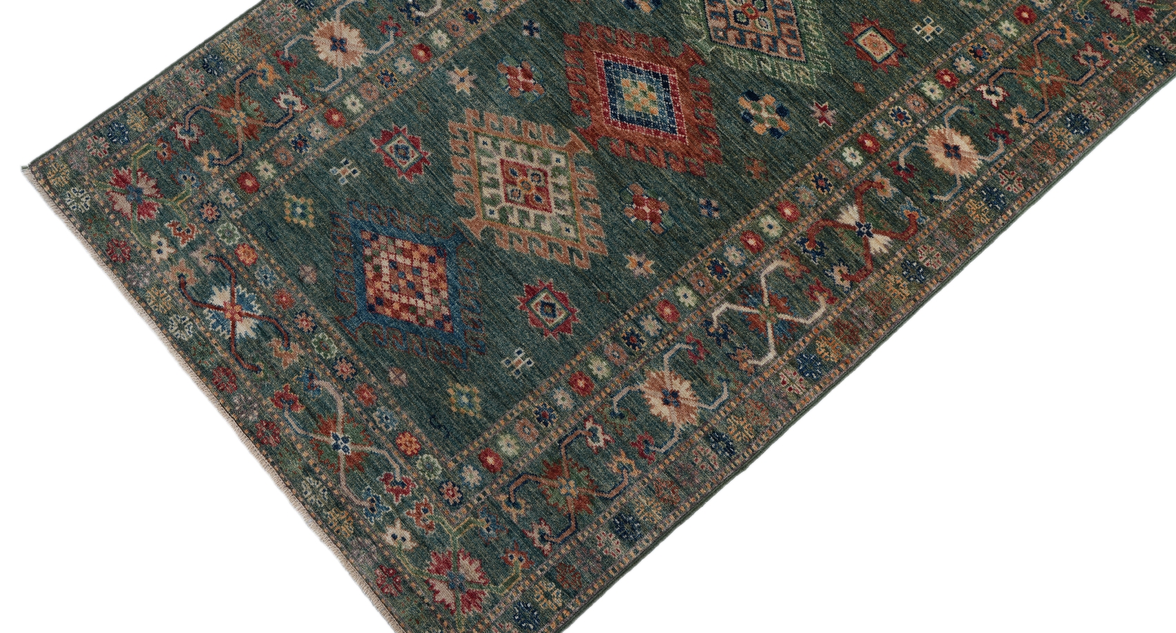 Kazak Royal Grön 104x158cm - 5